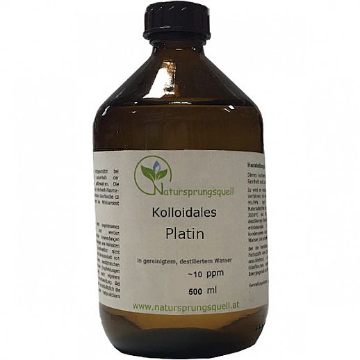Kolloidales Platin - ca 10ppm - 500ml - echtes Kolloid - Hochvolt-Plasma-Verfahren