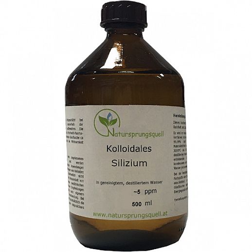 Kolloidales Silizium - ca 5ppm - 500ml - echtes Kolloid - Hochvolt-Plasma-Verfahren